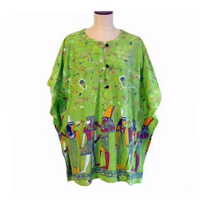 Egyptian Print Half Caftan~Plus Size Tunic